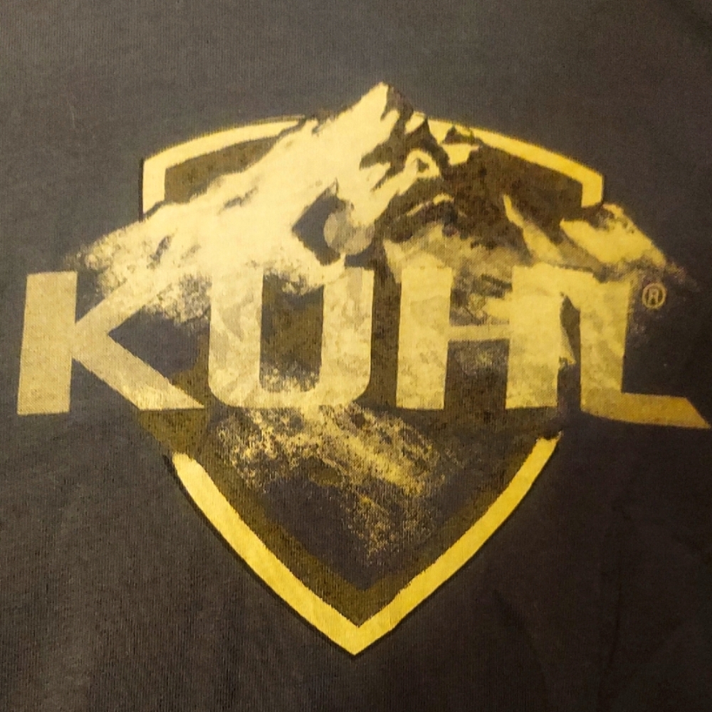 Fast Selling Brand! Kuhl Graphic Tee. Patch Sleeve Logo. Size M.